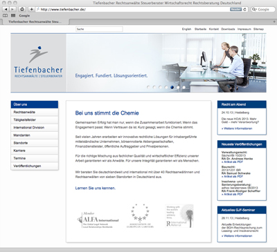 modus_vm gestaltet die Homepage für Tiefenbacher Rechtsanwälte