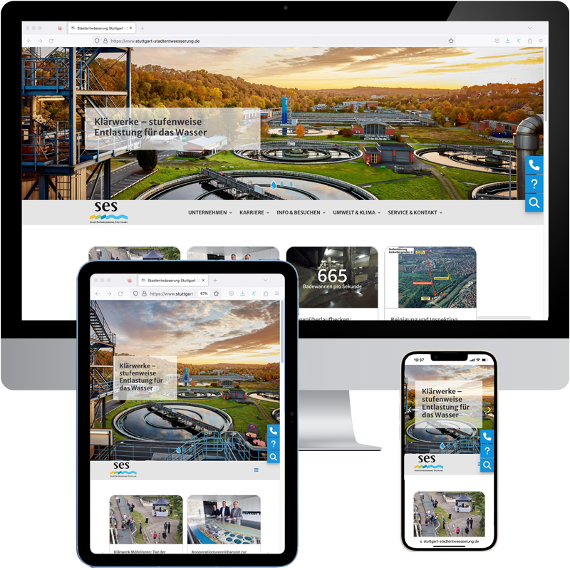 Neue Website der Stadtentwässerung Stuttgart / SES von modus_vm